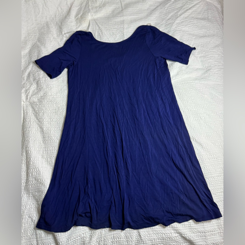 Alya Deep Blue TShirt Dress